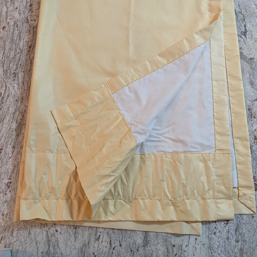 Croscill Curtain Panels Pair (2) Sunshine Yellow Cottagecore 86 x 39” Drapes EUC
